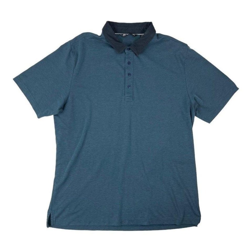 Travis Mathew Blue S/S Pima Cotton Polyester Polo Shirt Mens Size 2XL XXL
